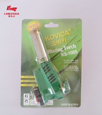 Arma de chama portátil do acampamento selvagem verde, tocha automática do gás de 16cm