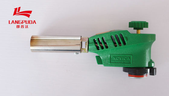 Arma de chama portátil do acampamento selvagem verde, tocha automática do gás de 16cm