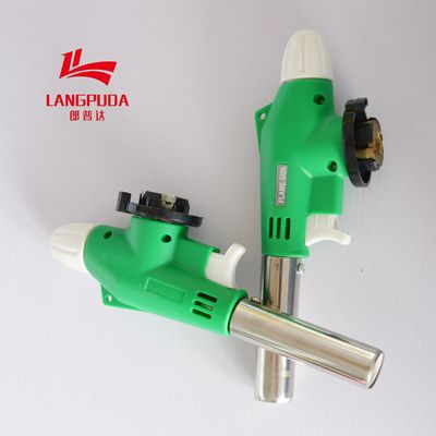 Arma de chama 18cm portátil plástica, tocha do aquecimento do butano 150g/h