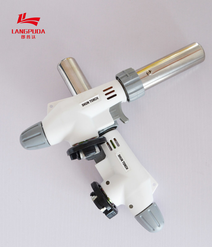 Tocha de soldadura 19.5cm portátil de aço inoxidável do gás